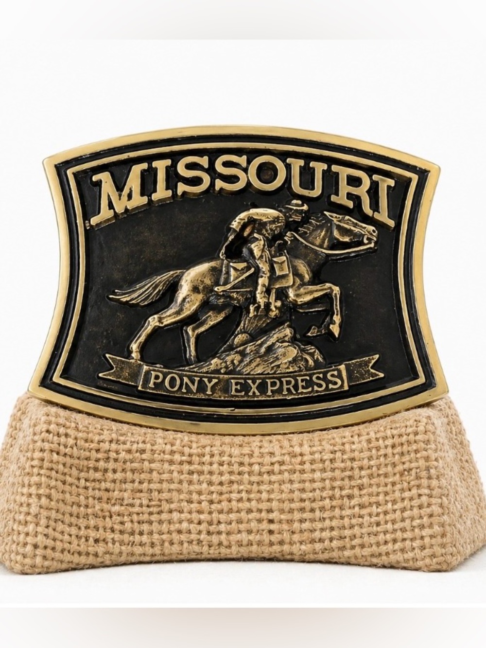Vintage Registered #JO-02580 1980 Pony Express Belt Buckle
